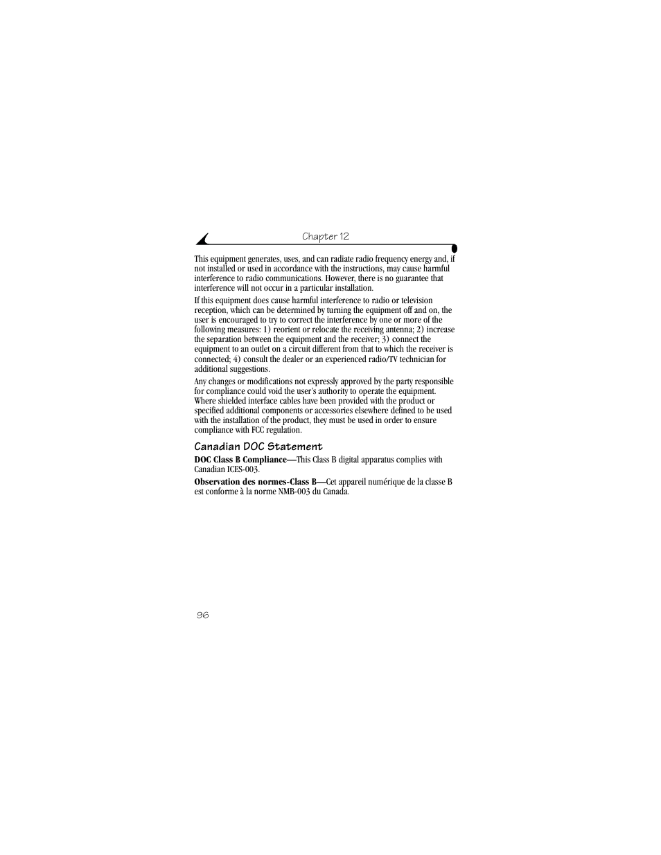 Canadian doc statement | Kodak DX4530 User Manual | Page 108 / 117