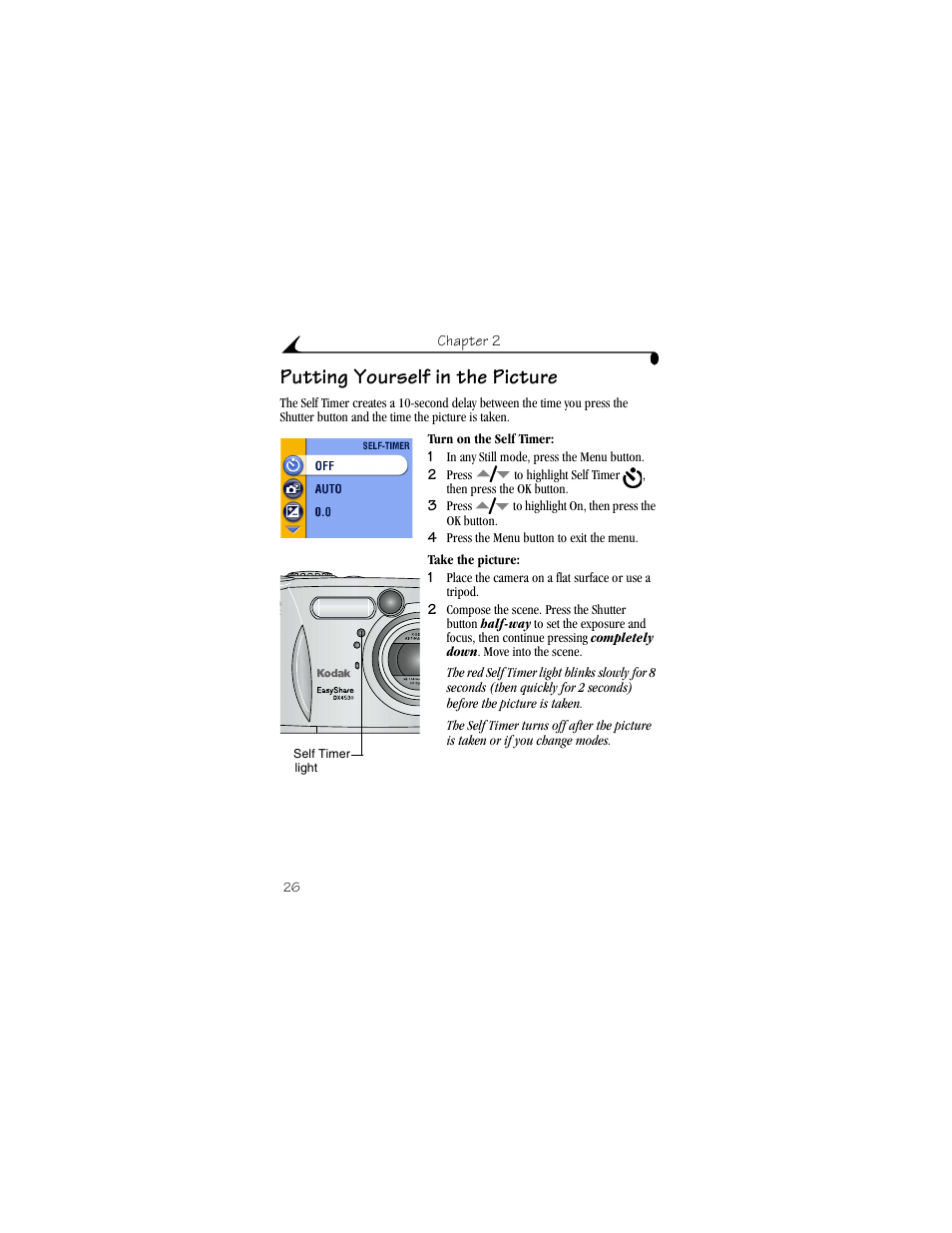 Putting yourself in the picture | Kodak DX4530 User Manual | Page 38 / 117