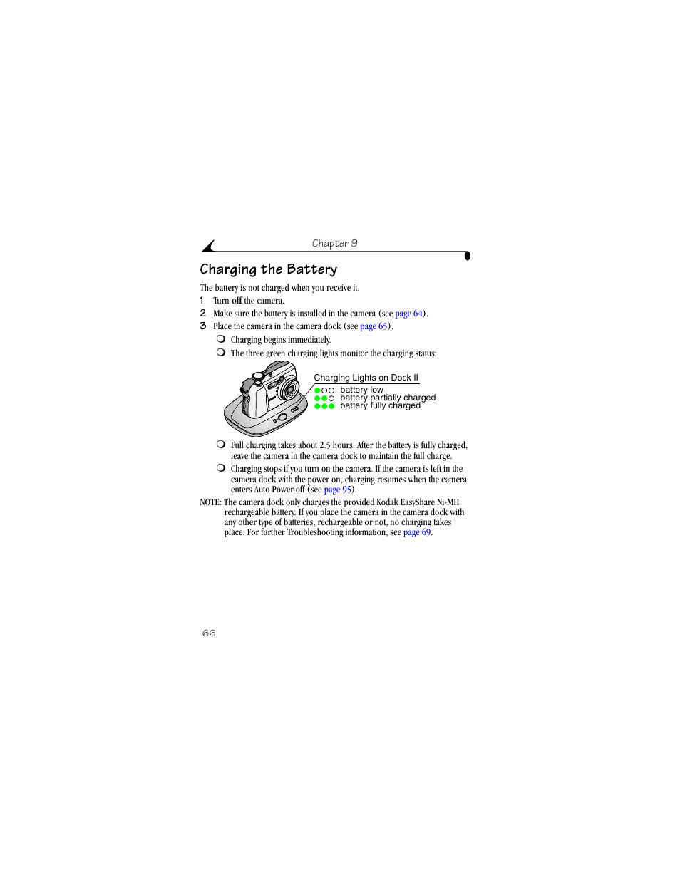 Charging the battery | Kodak DX4530 User Manual | Page 78 / 117