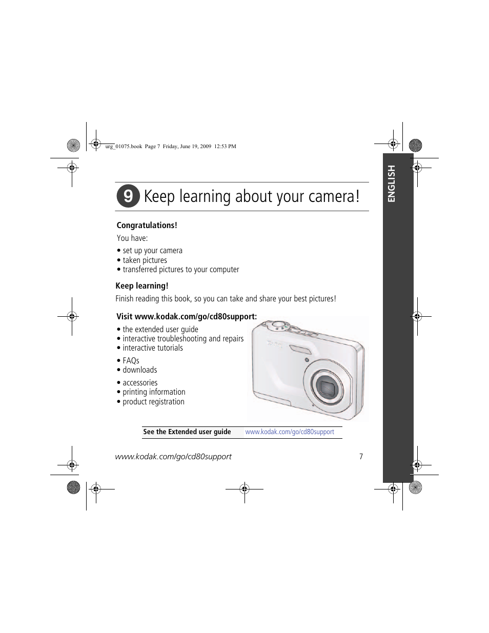 Keep learning about your camera | Kodak CD80 User Manual | Page 7 / 26