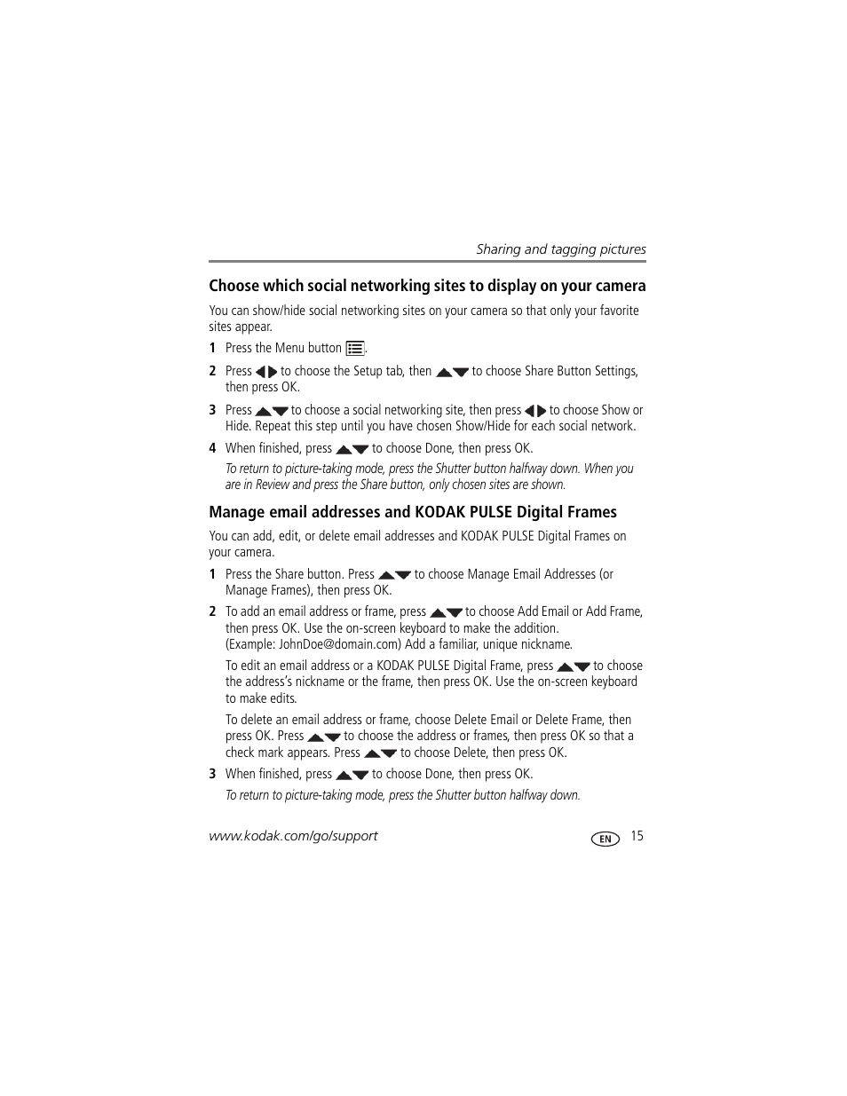 Kodak C1450 User Manual | Page 21 / 63