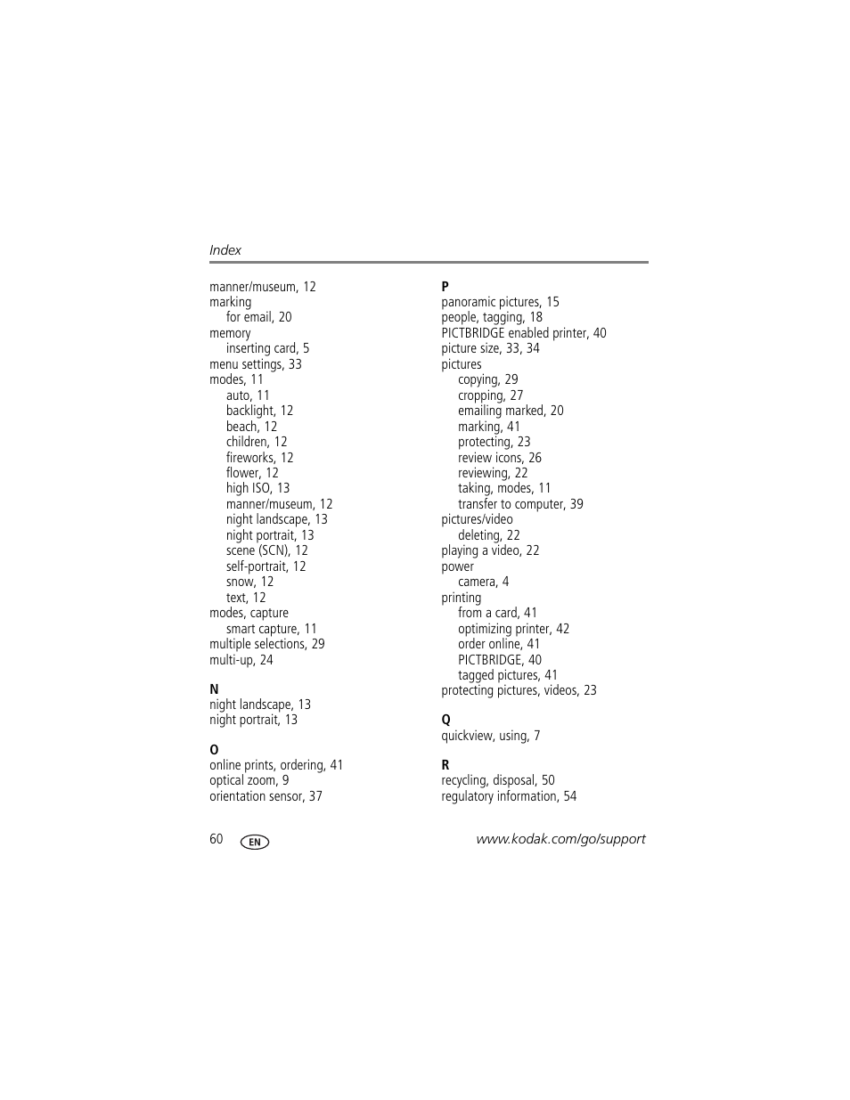 Kodak M580 User Manual | Page 66 / 68