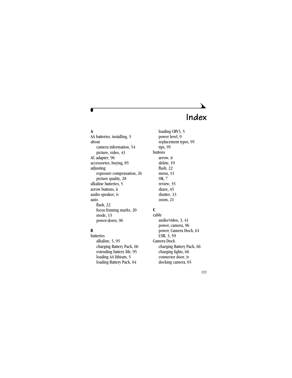 Index | Kodak DX4330 User Manual | Page 111 / 120