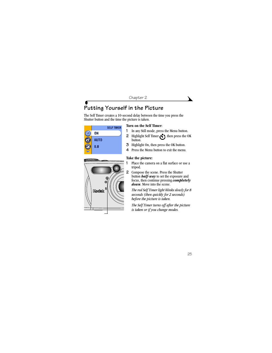 Putting yourself in the picture | Kodak DX4330 User Manual | Page 37 / 120