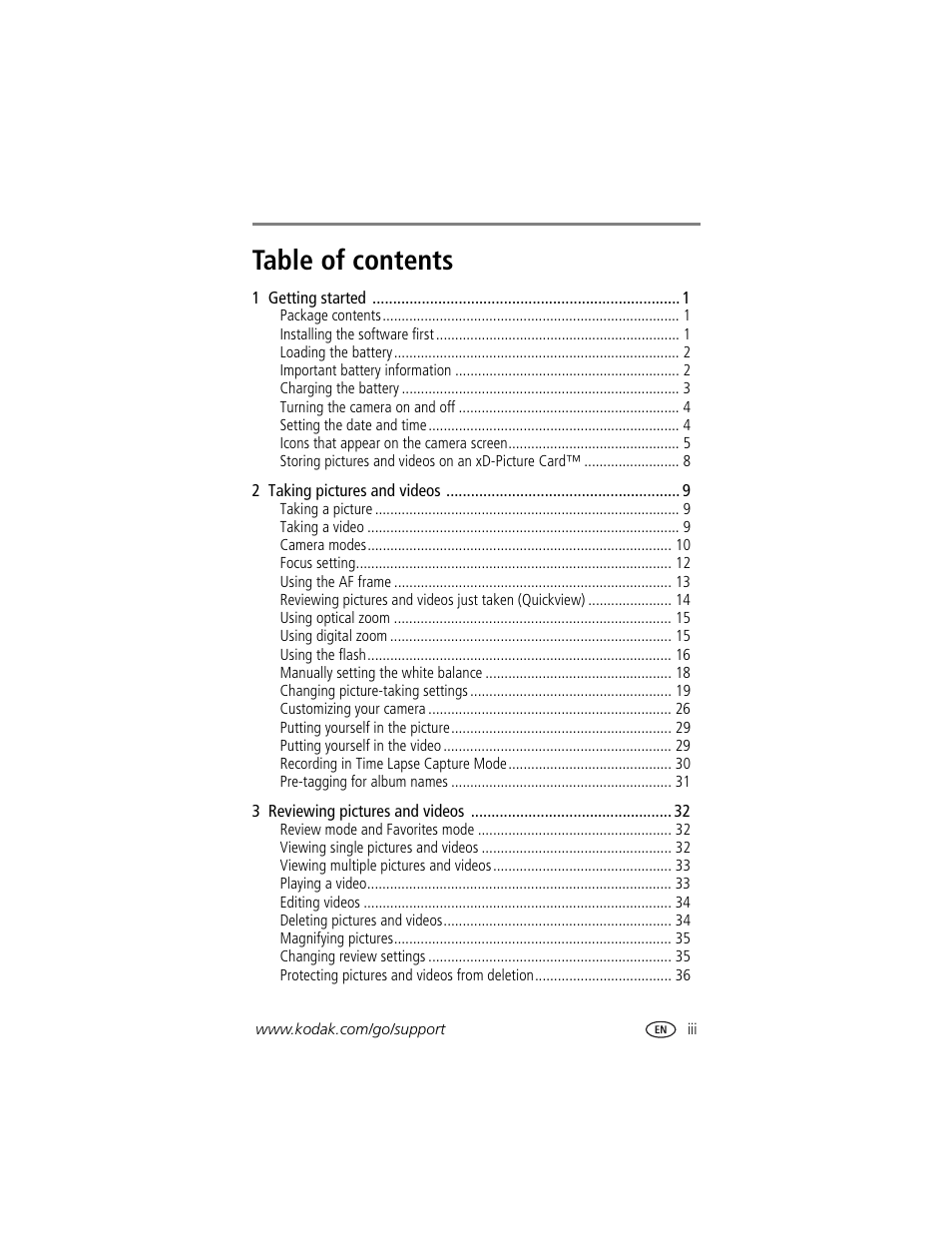 Kodak LS755 User Manual | Page 5 / 80