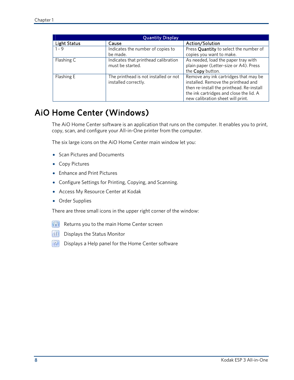 Aio home center (windows) | Kodak ESP 3 User Manual | Page 14 / 73