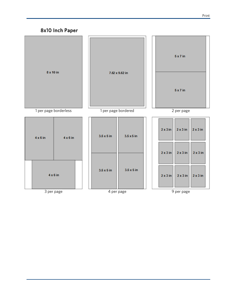 8x10 inch paper | Kodak ESP 3 User Manual | Page 31 / 73