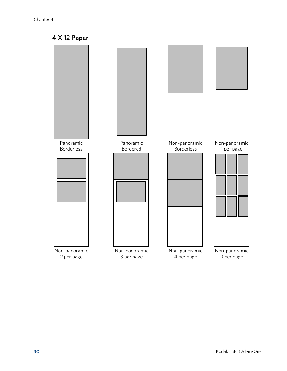 4 x 12 paper | Kodak ESP 3 User Manual | Page 36 / 73