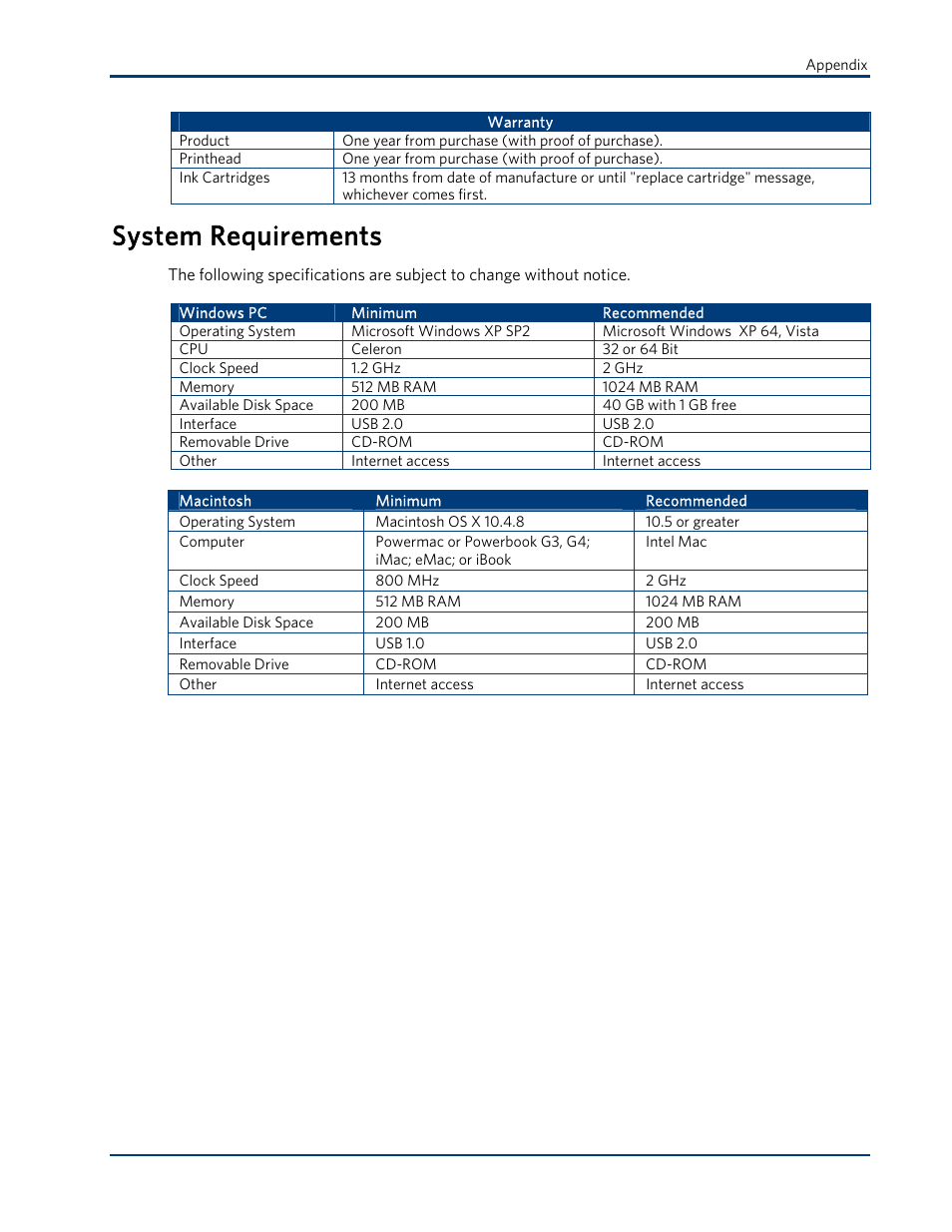 System requirements | Kodak ESP 3 User Manual | Page 63 / 73