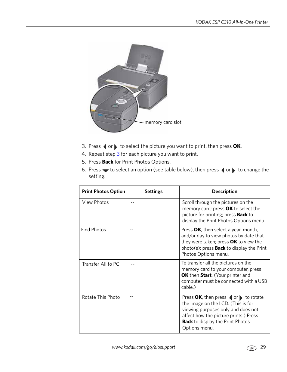 Kodak ESP C310 User Manual | Page 35 / 94