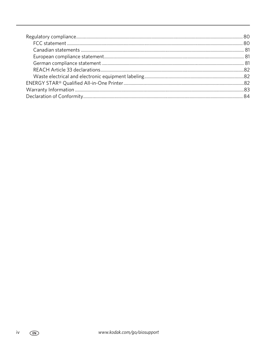 Kodak ESP C310 User Manual | Page 6 / 94