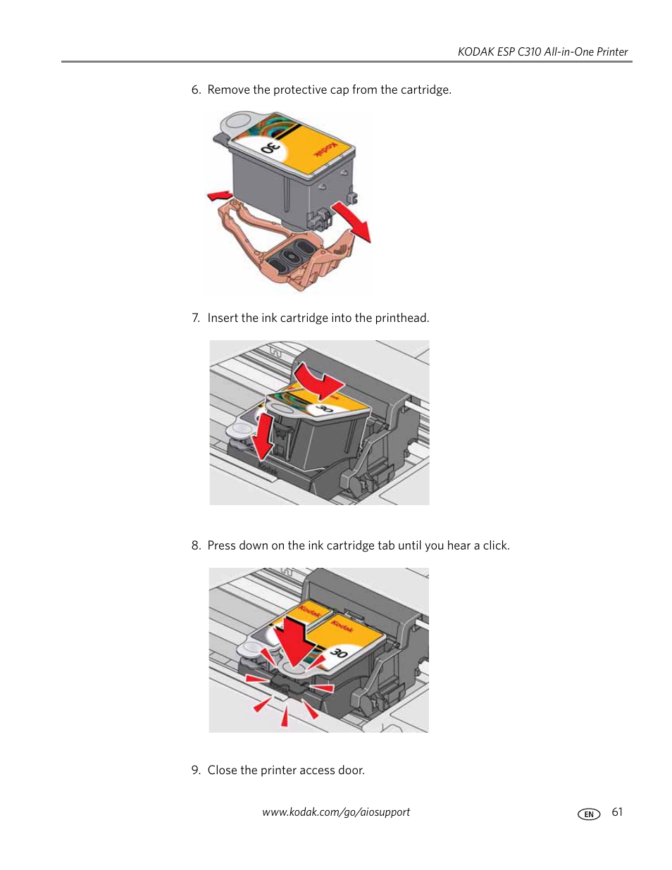 Kodak ESP C310 User Manual | Page 67 / 94