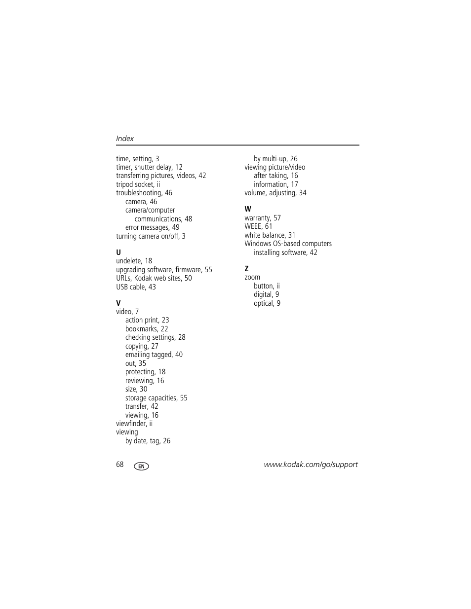 Kodak Z1012 IS User Manual | Page 74 / 74
