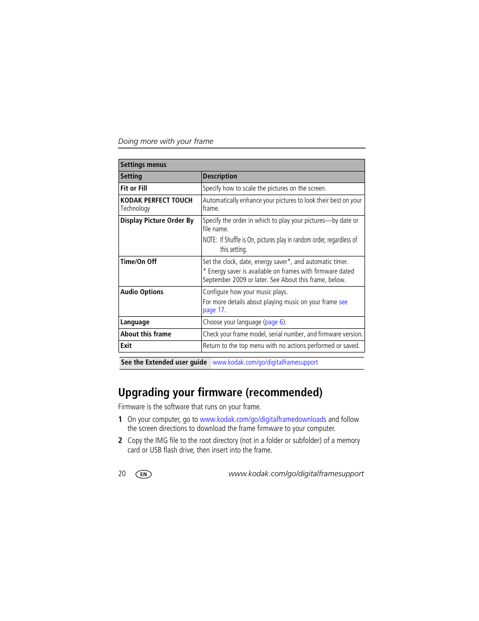 Upgrading your firmware (recommended), Copied into internal memory | Kodak S730 User Manual | Page 22 / 31