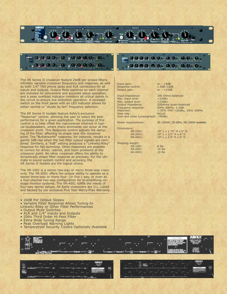 Ashly Crossover XR Series User Manual | 1 page