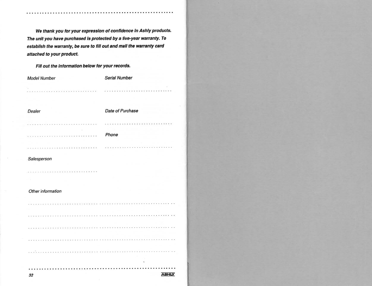 Ashly LIMITER/COMPRESSORS CL-100 User Manual | Page 18 / 18