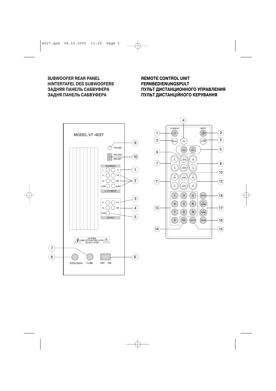 Vitek VT-4037 BN User Manual | Page 3 / 20