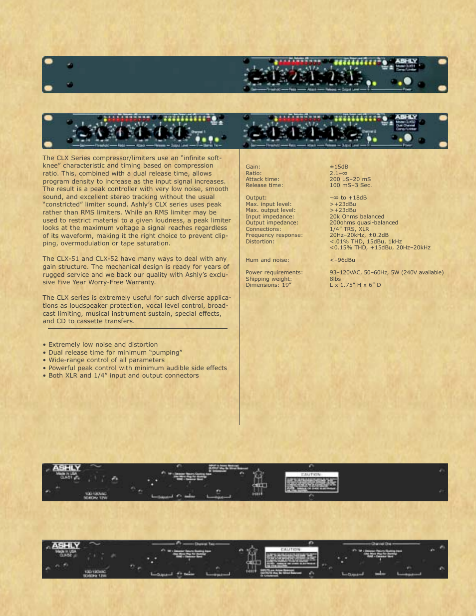 Ashly CLX-51 User Manual | 1 page