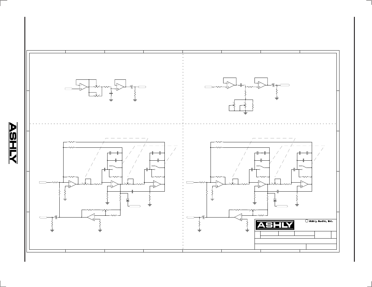 Filter three filter two, Filter one filter four, Low shelf high shelf | Ashly DPX-200 User Manual | Page 18 / 20