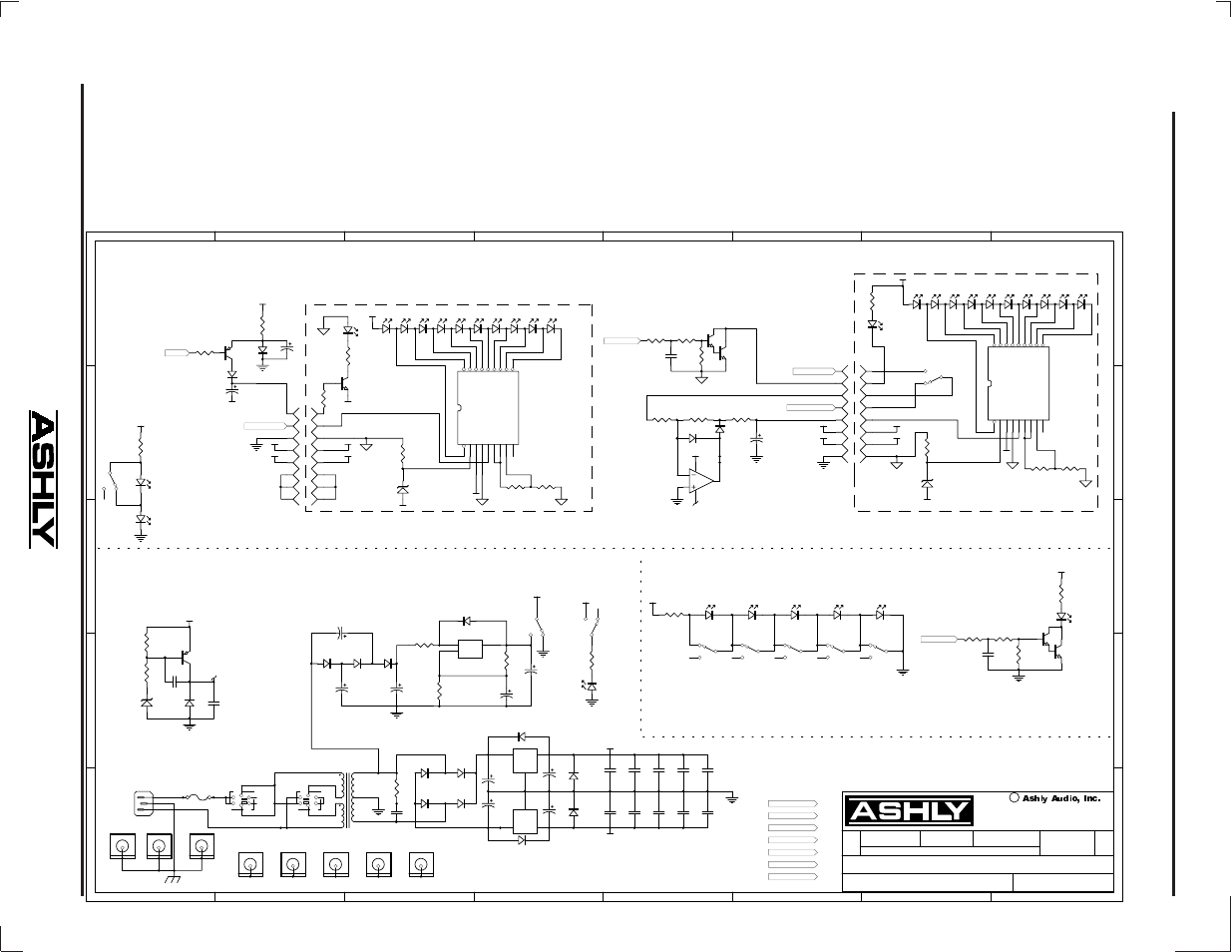 Compressor/limiter meters eq meter & lights, Output level (db), Gain reduction (db) | Lm3915, Lm3914 | Ashly DPX-200 User Manual | Page 19 / 20