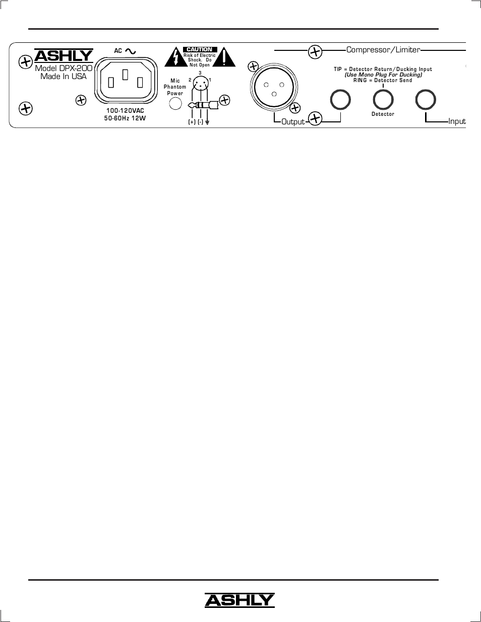 Ashly DPX-200 User Manual | Page 6 / 20