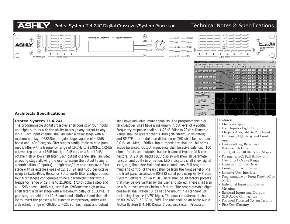 Ashly Protea System II 4.24C User Manual | 2 pages