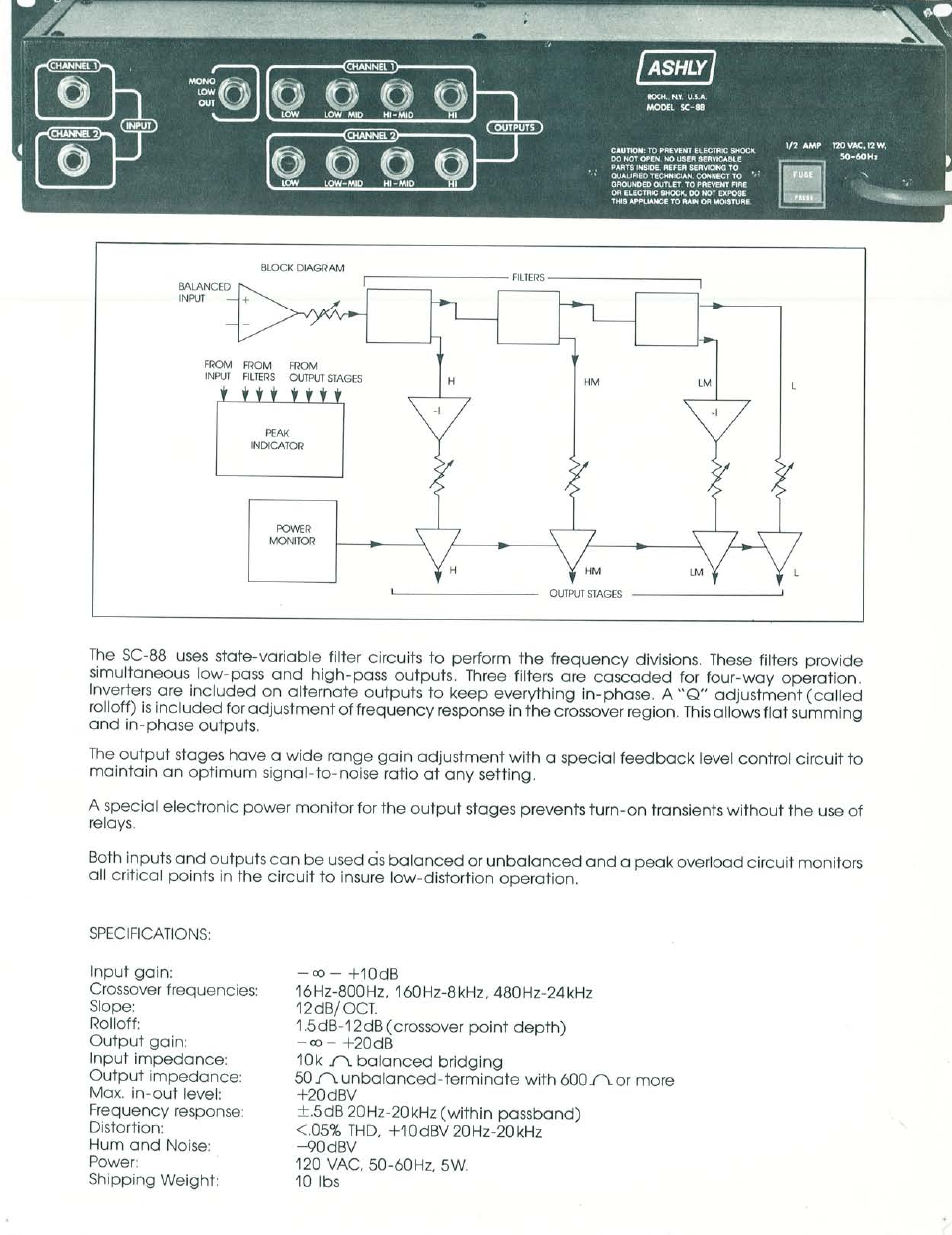 Ashly SC88 User Manual | Page 2 / 2