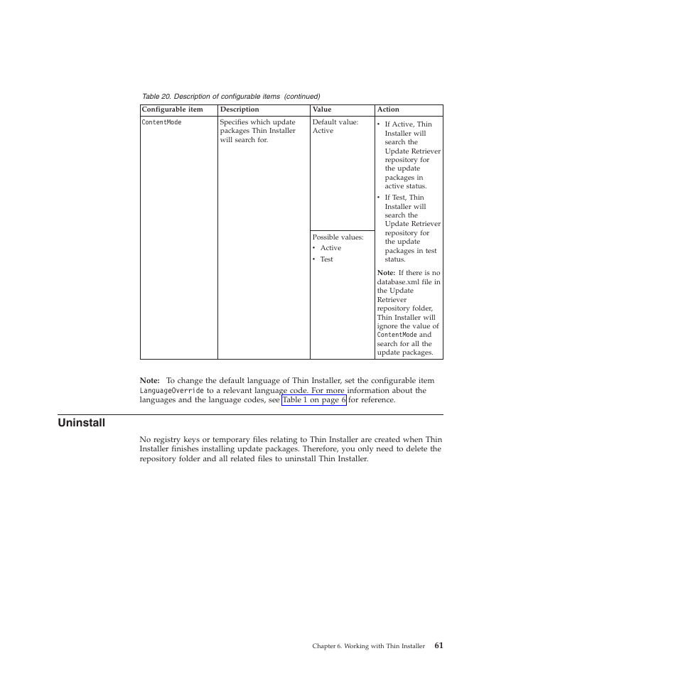 Uninstall | Lenovo System Update Solution (Deployment Guide) User Manual | Page 67 / 92