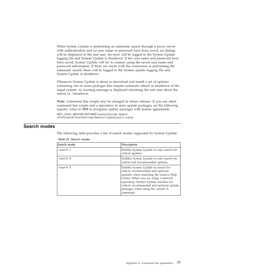 Search modes | Lenovo System Update Solution (Deployment Guide) User Manual | Page 83 / 92