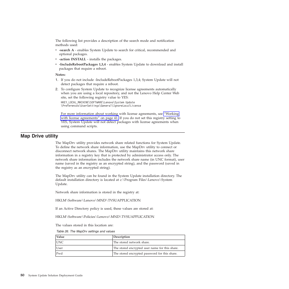 Map drive utility | Lenovo System Update Solution (Deployment Guide) User Manual | Page 86 / 92