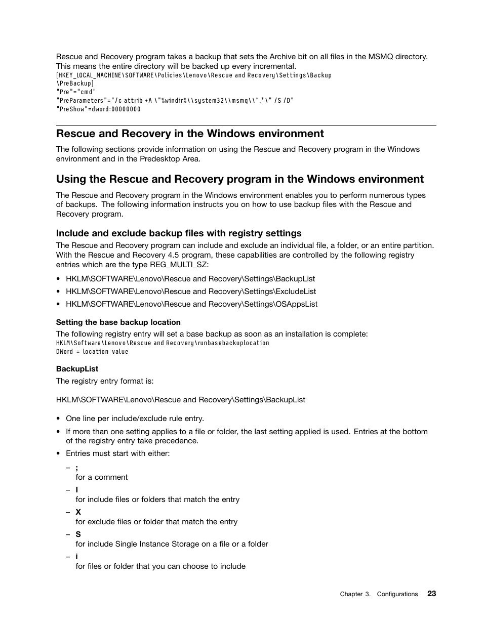 Rescue and recovery in the windows environment | Lenovo ThinkVantage (Rescue and Recovery 4.5) User Manual | Page 29 / 86
