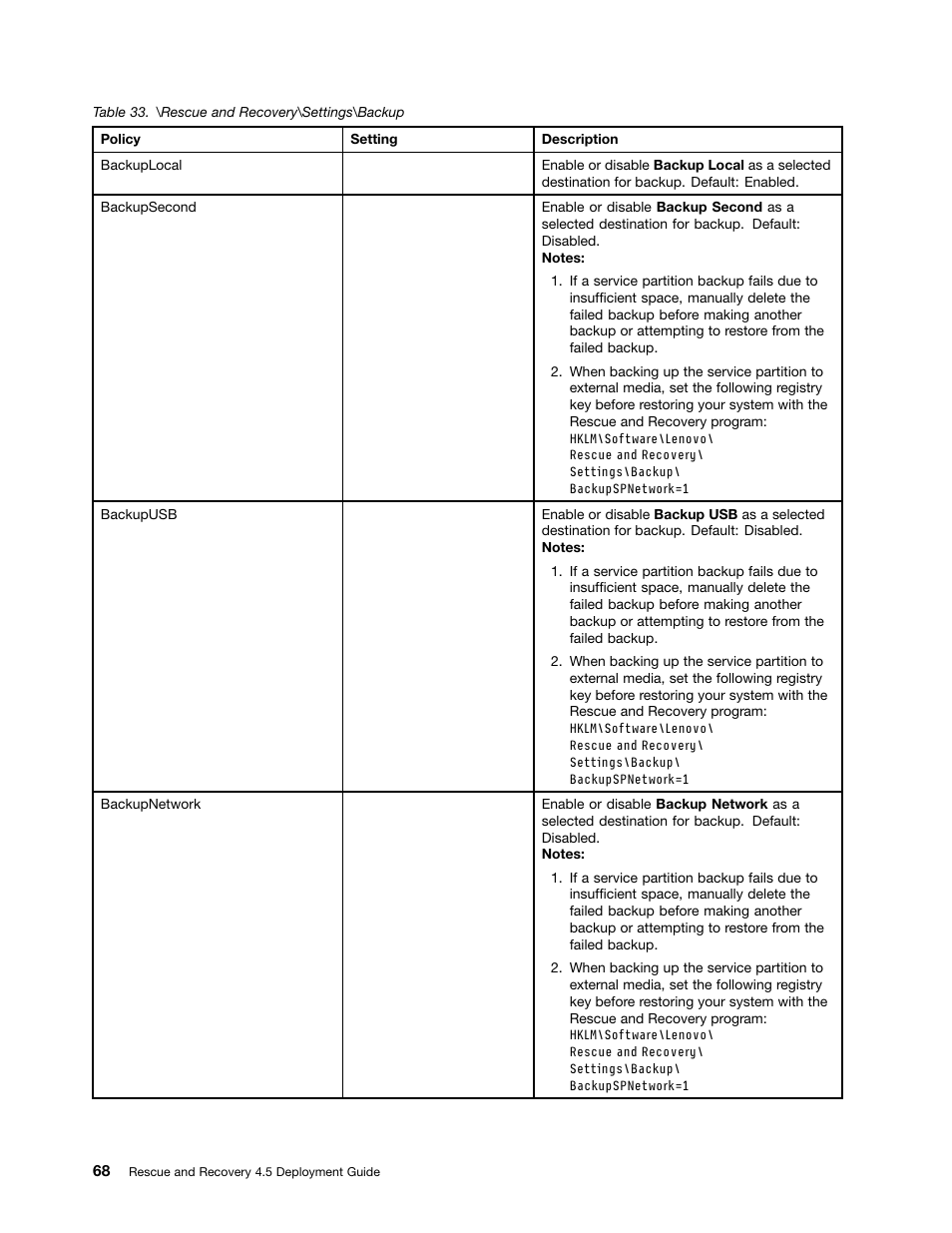Lenovo ThinkVantage (Rescue and Recovery 4.5) User Manual | Page 74 / 86