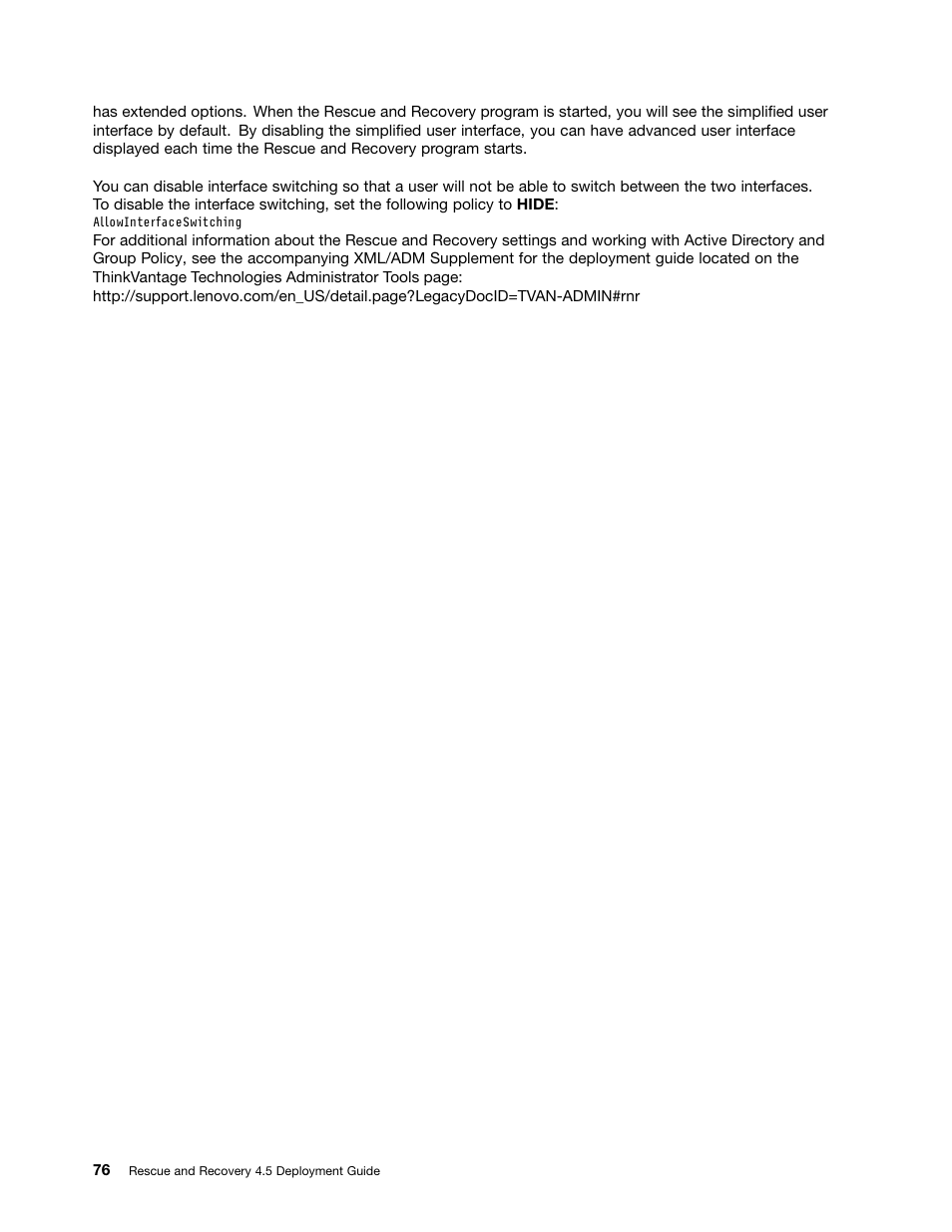 Lenovo ThinkVantage (Rescue and Recovery 4.5) User Manual | Page 82 / 86