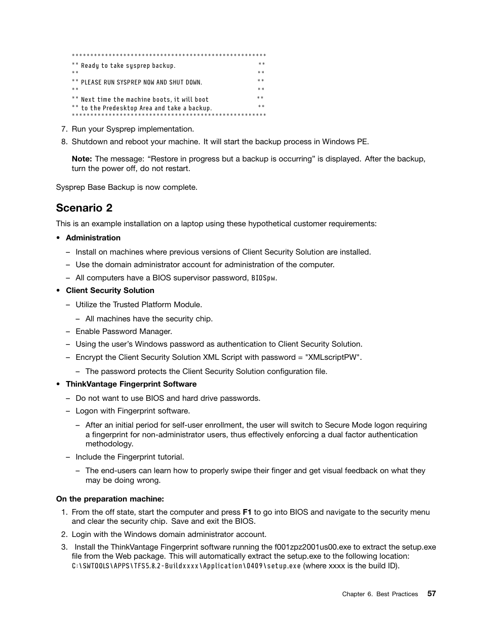 Scenario 2 | Lenovo ThinkVantage (Client Security Solution 8.21) User Manual | Page 63 / 86