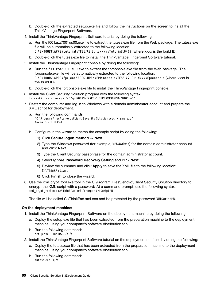 Lenovo ThinkVantage Client Security Solution 8.3 User Manual | Page 66 / 86