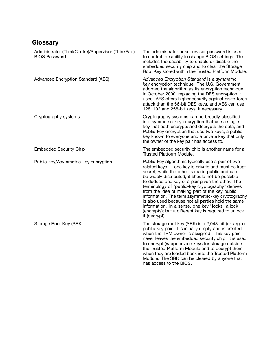 Glossary, Lxxvii | Lenovo ThinkVantage Client Security Solution 8.3 User Manual | Page 83 / 86