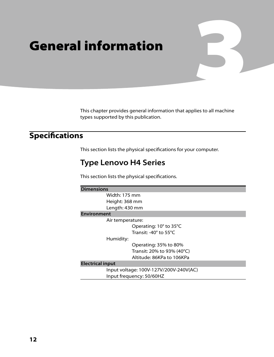 General information | Lenovo H430 Desktop User Manual | Page 14 / 66