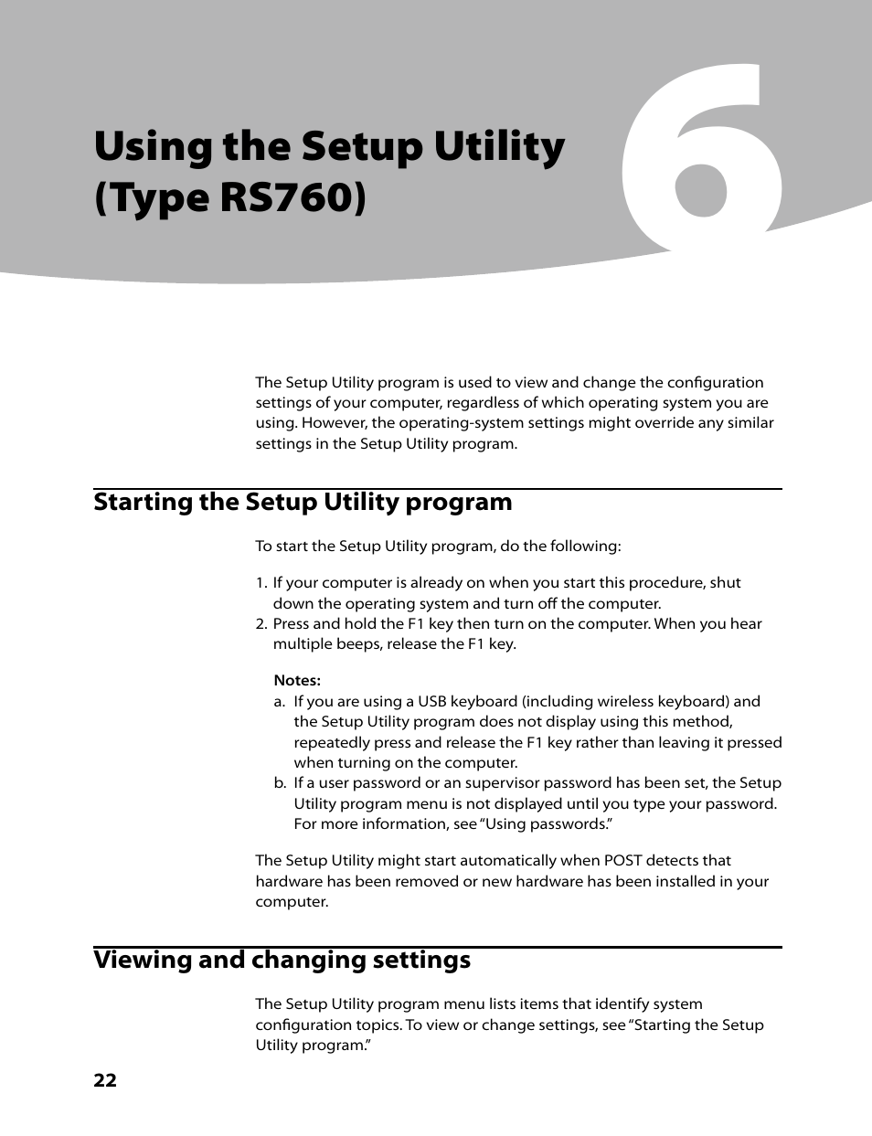 Using the setup utility (type rs760) | Lenovo H430 Desktop User Manual | Page 24 / 66