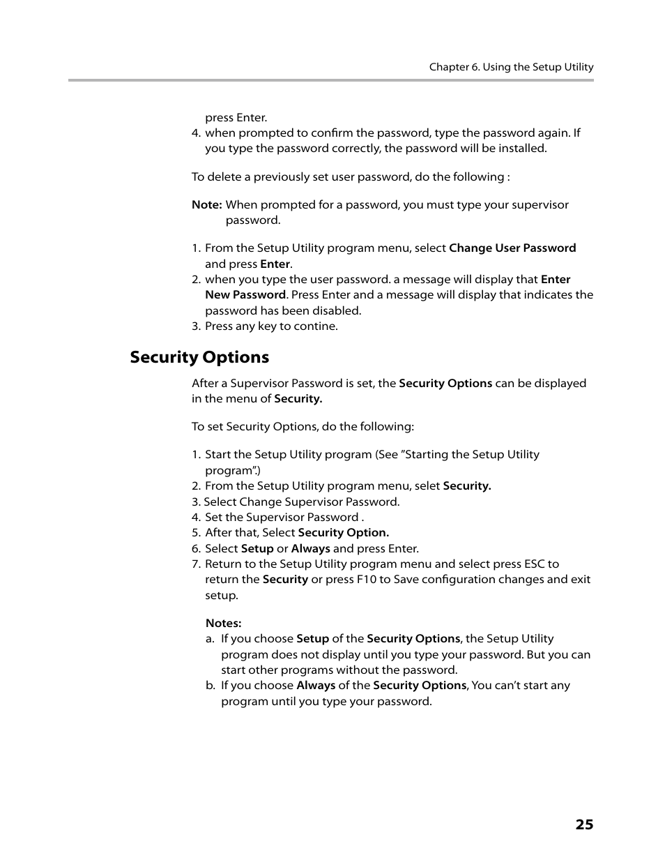 Security options | Lenovo H430 Desktop User Manual | Page 27 / 66