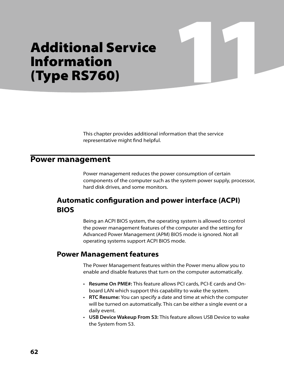 Additional service information (type rs760) | Lenovo H430 Desktop User Manual | Page 64 / 66