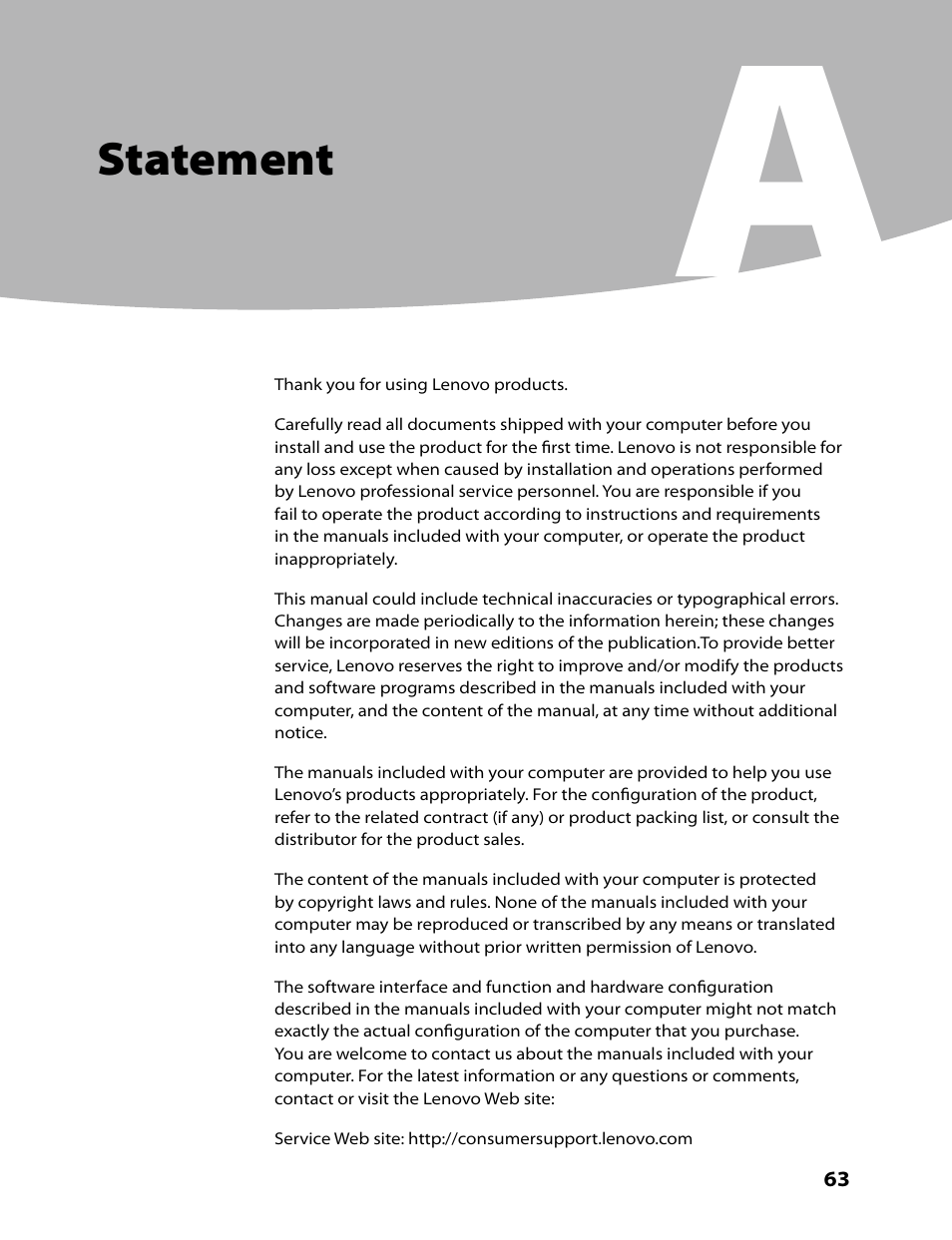 Lenovo H430 Desktop User Manual | Page 65 / 66