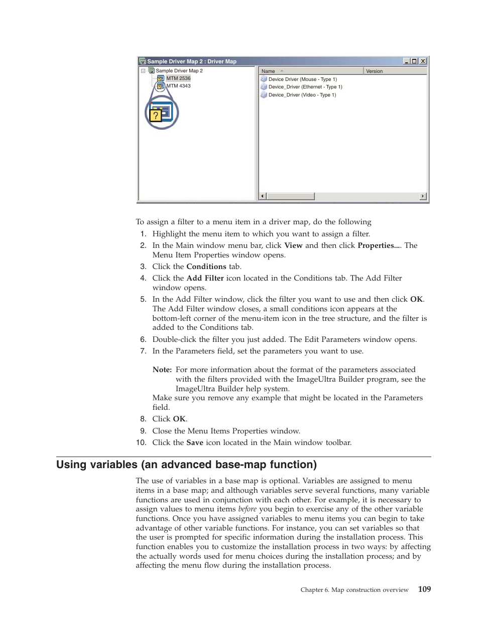 Using variables (an advanced base-map function) | Lenovo ThinkVantage ImageUltra Builder Version 5.0 User Manual | Page 123 / 222
