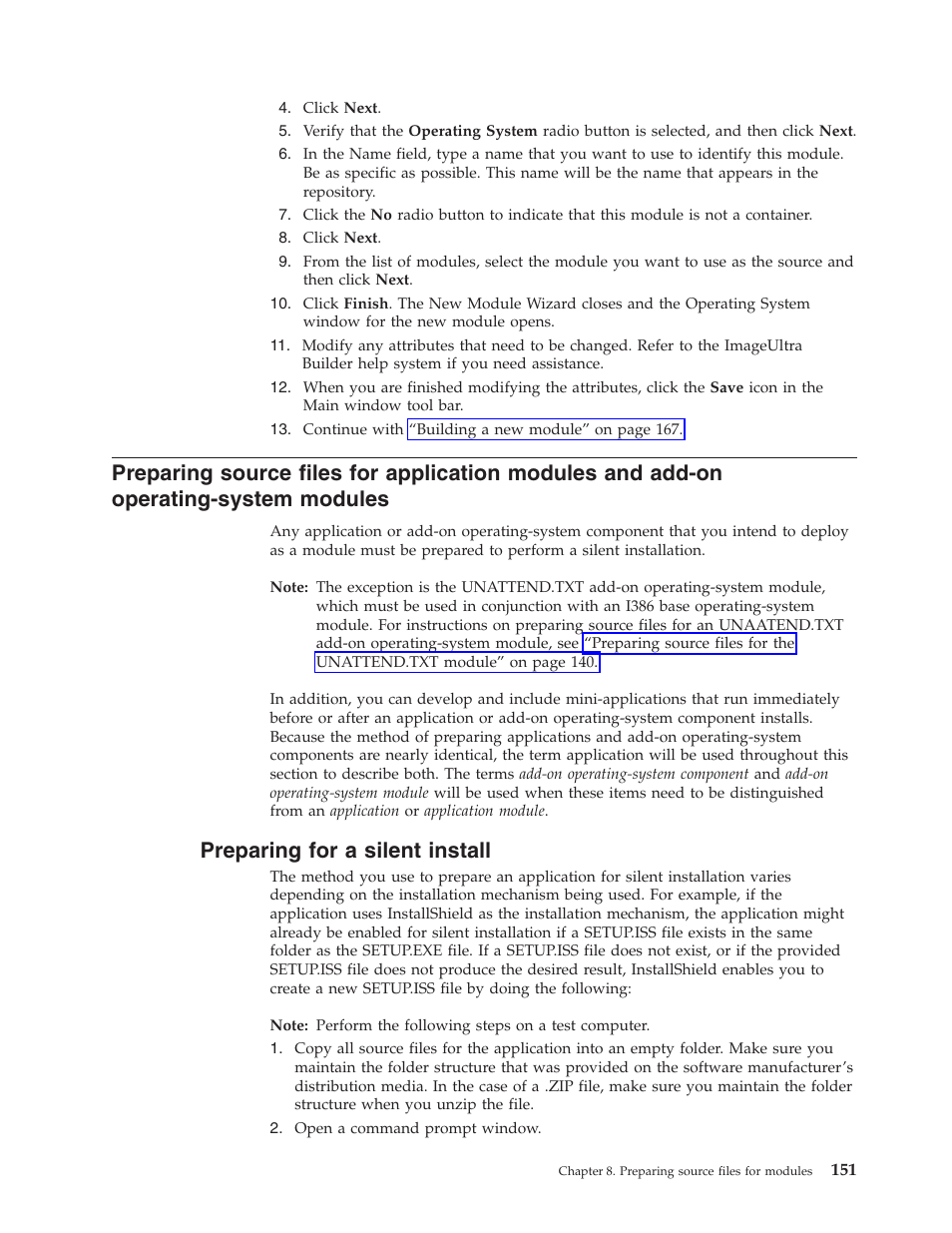 Preparing for a silent install | Lenovo ThinkVantage ImageUltra Builder Version 5.0 User Manual | Page 165 / 222