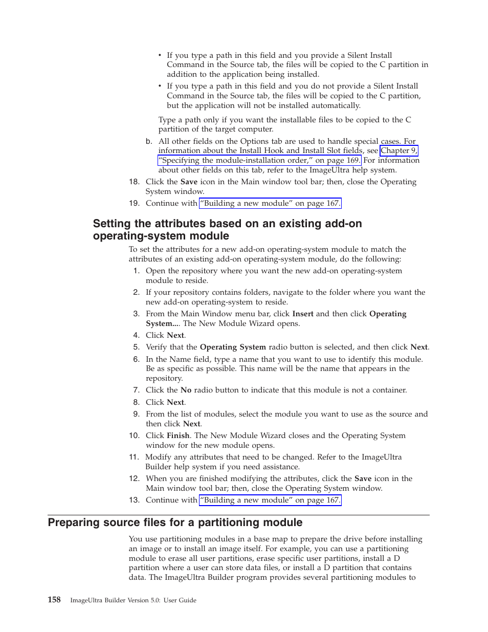 Preparing source files for a partitioning module | Lenovo ThinkVantage ImageUltra Builder Version 5.0 User Manual | Page 172 / 222