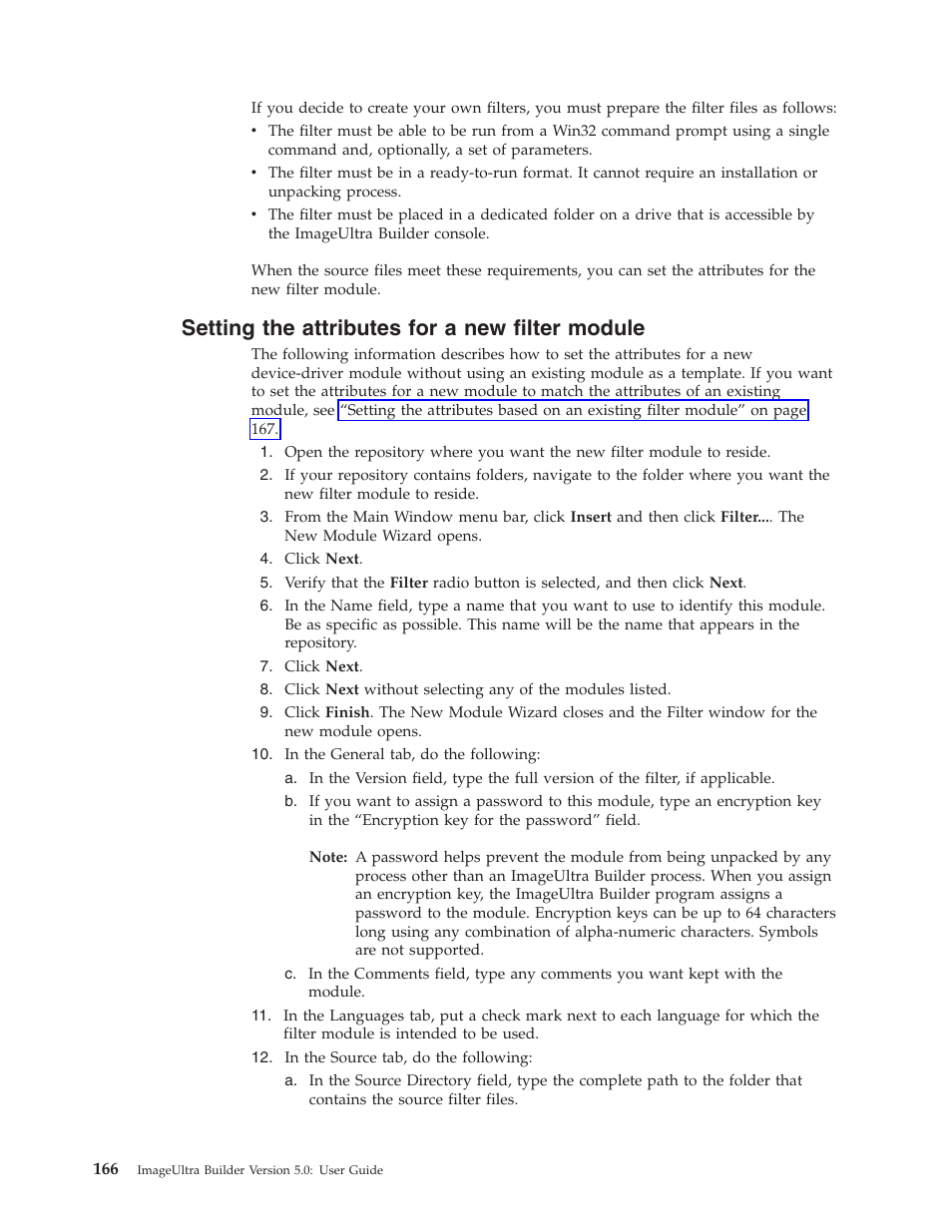 Setting the attributes for a new filter module | Lenovo ThinkVantage ImageUltra Builder Version 5.0 User Manual | Page 180 / 222