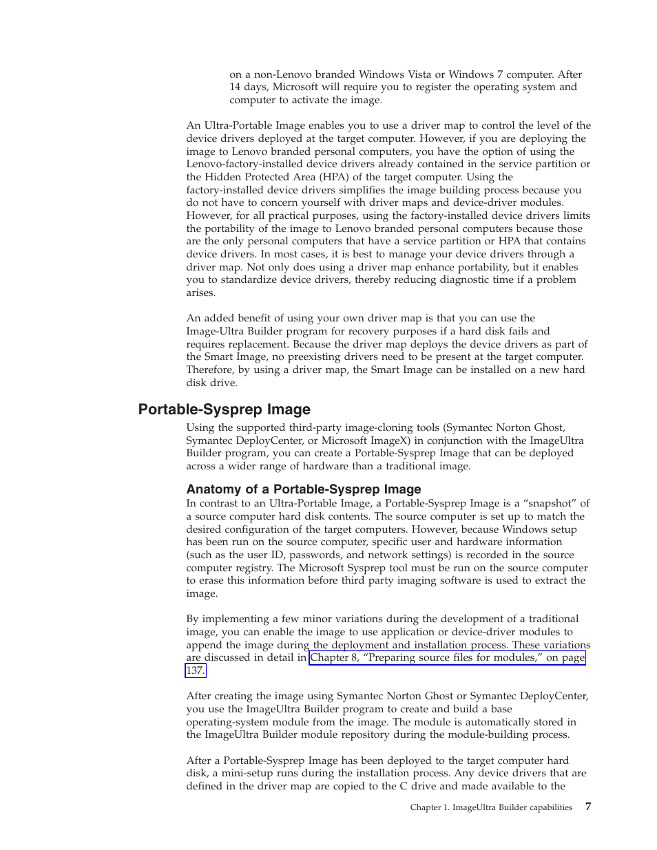 Portable-sysprep image, Anatomy of a portable-sysprep image | Lenovo ThinkVantage ImageUltra Builder Version 5.0 User Manual | Page 21 / 222
