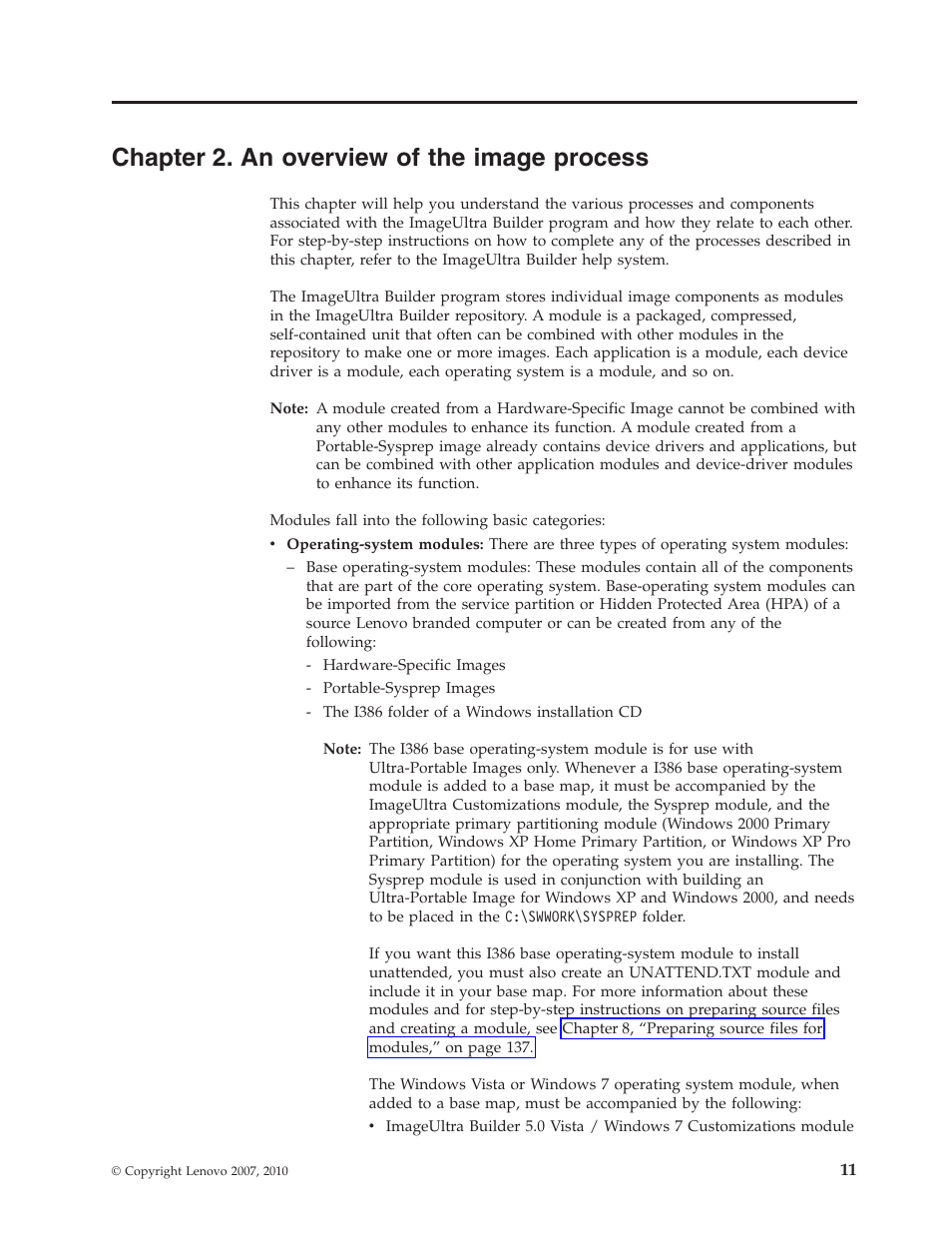Chapter 2. an overview of the image process | Lenovo ThinkVantage ImageUltra Builder Version 5.0 User Manual | Page 25 / 222