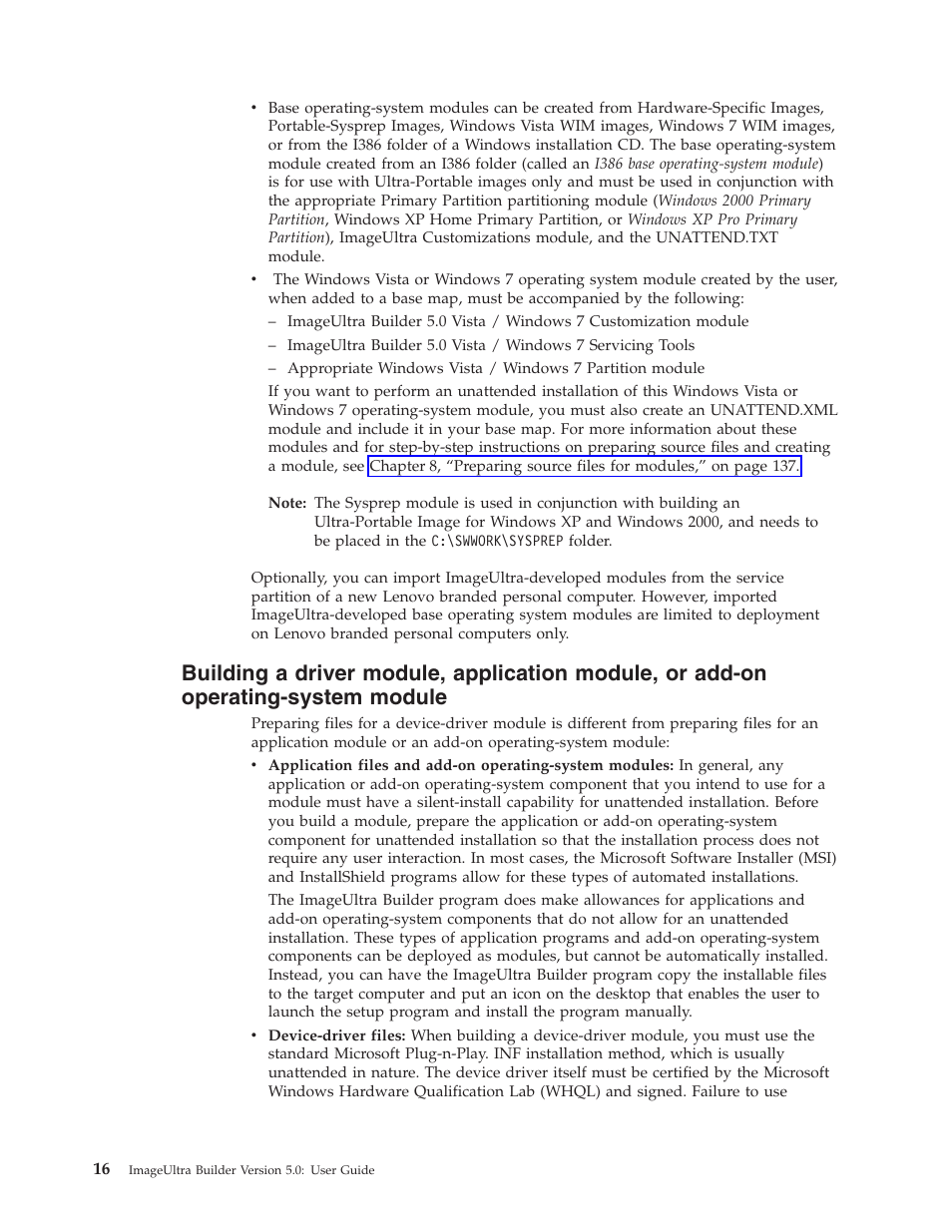 Lenovo ThinkVantage ImageUltra Builder Version 5.0 User Manual | Page 30 / 222