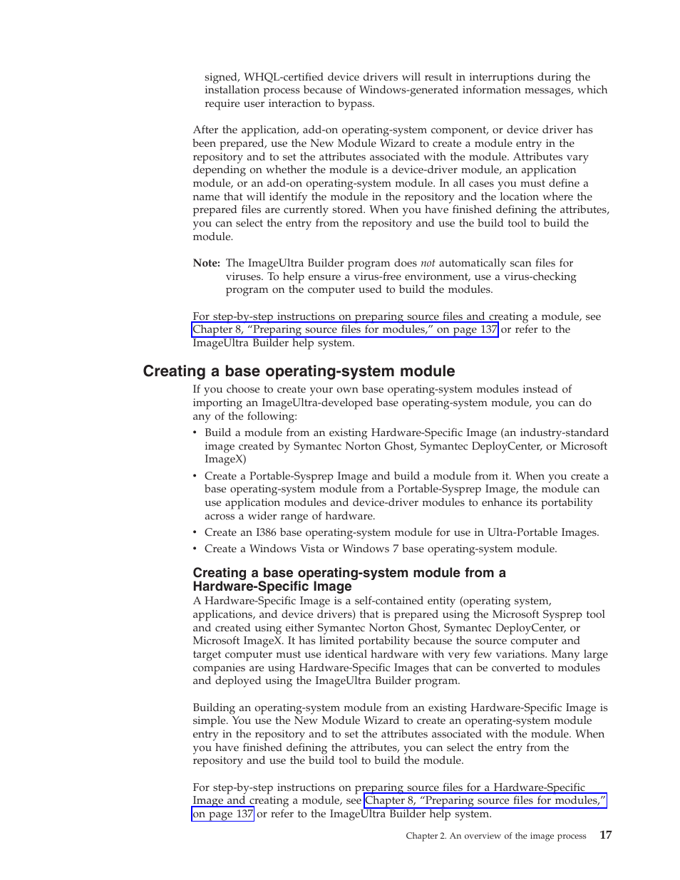 Creating a base operating-system module | Lenovo ThinkVantage ImageUltra Builder Version 5.0 User Manual | Page 31 / 222