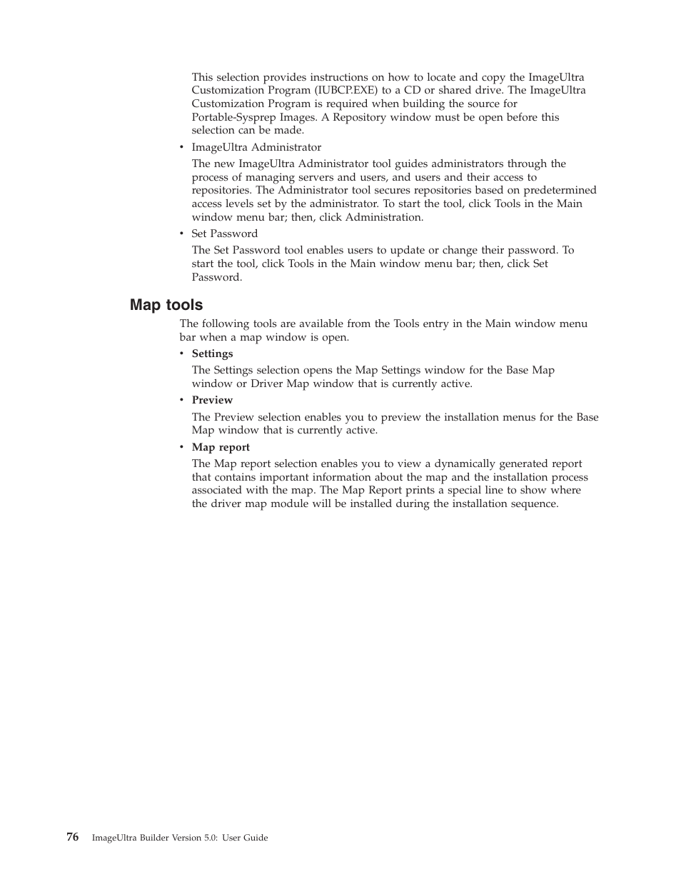 Map tools | Lenovo ThinkVantage ImageUltra Builder Version 5.0 User Manual | Page 90 / 222